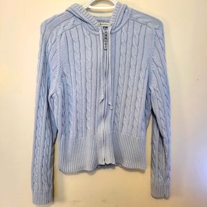 Tommy Hilfiger zip sweater,  light blue, XL